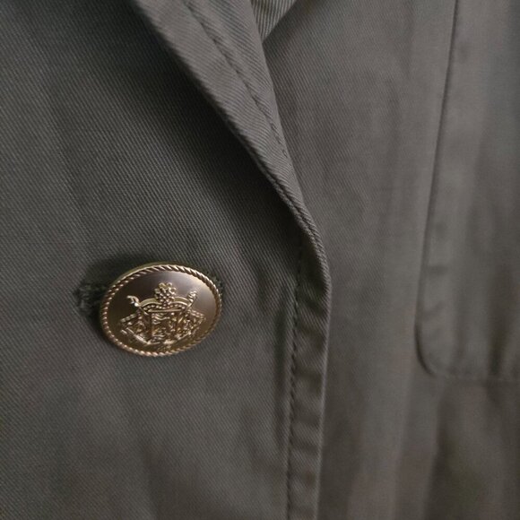 J.Crew Cotton Blazer Jacket Olive Gold Buttons 2023 Sustainable Size M - Picture 7 of 10